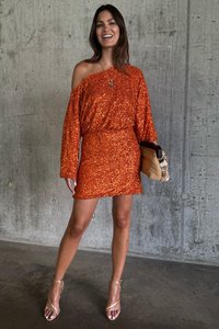 Never Fully Dressed RUST TILLY DRESS - Koktejlové šaty / šaty na párty - orange