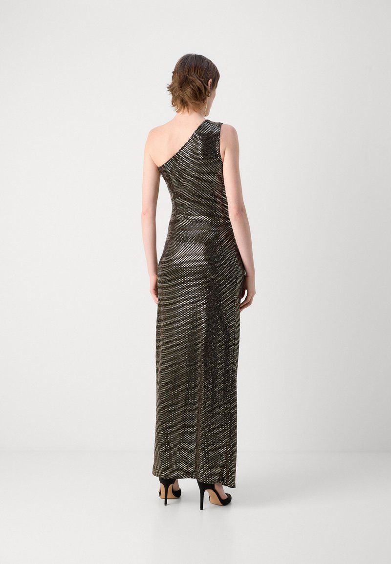 knee length dresses for ladies Pure Color Halter Sling Swing Collar Low-Cut Glossy Metallic Backless Dress Silver / L main image 1