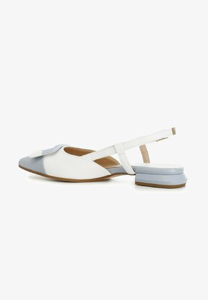 CAFèNOIR Slingback-ballerinasko - bianco/celeste