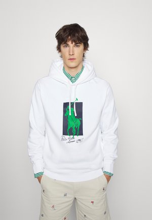 BIG PONY FLEECE HOODIE - Felpa - white