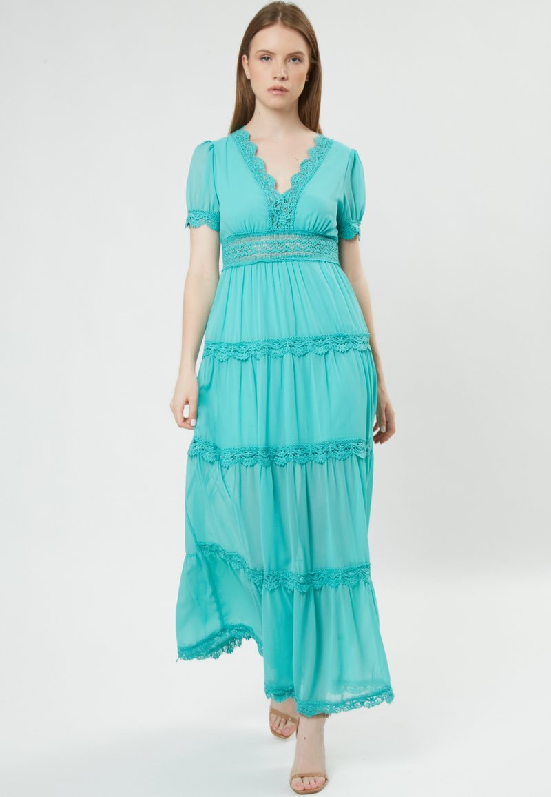 Robe Maxi Bleu Aqua Taille S - Occasion Très Bon état, Style Longue Et Fluide