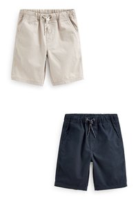 Next - 2 PACK PULL-ON SHORTS - Šortky - blue/beige Miniatura obrázku 1