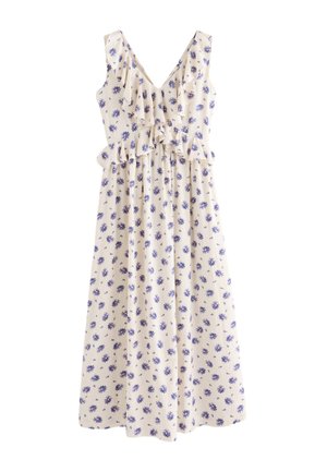 Laura Ashley, REGULAR FIT - SLEEVLESS RUFFLE MIDI DRESS . - Maxikleid - ecru