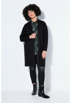 LANGE UND GERADE OFFENE FORM - Cardigan - black