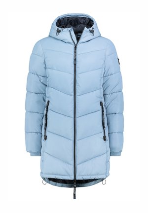 WARME MIT KAPUZE UND REISSVERSCHLUSSTASCHEN - Wintermantel - blau