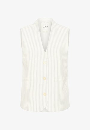 Soaked in Luxury, SLCANDELA WAISTCOAT - Veste sans manches - white w blue stripes