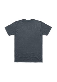 Mörkgrå t-shirt med kort ärm gjord av mjukt tyg; har en klassisk rund halsdesign utan grafik eller dekorationer.