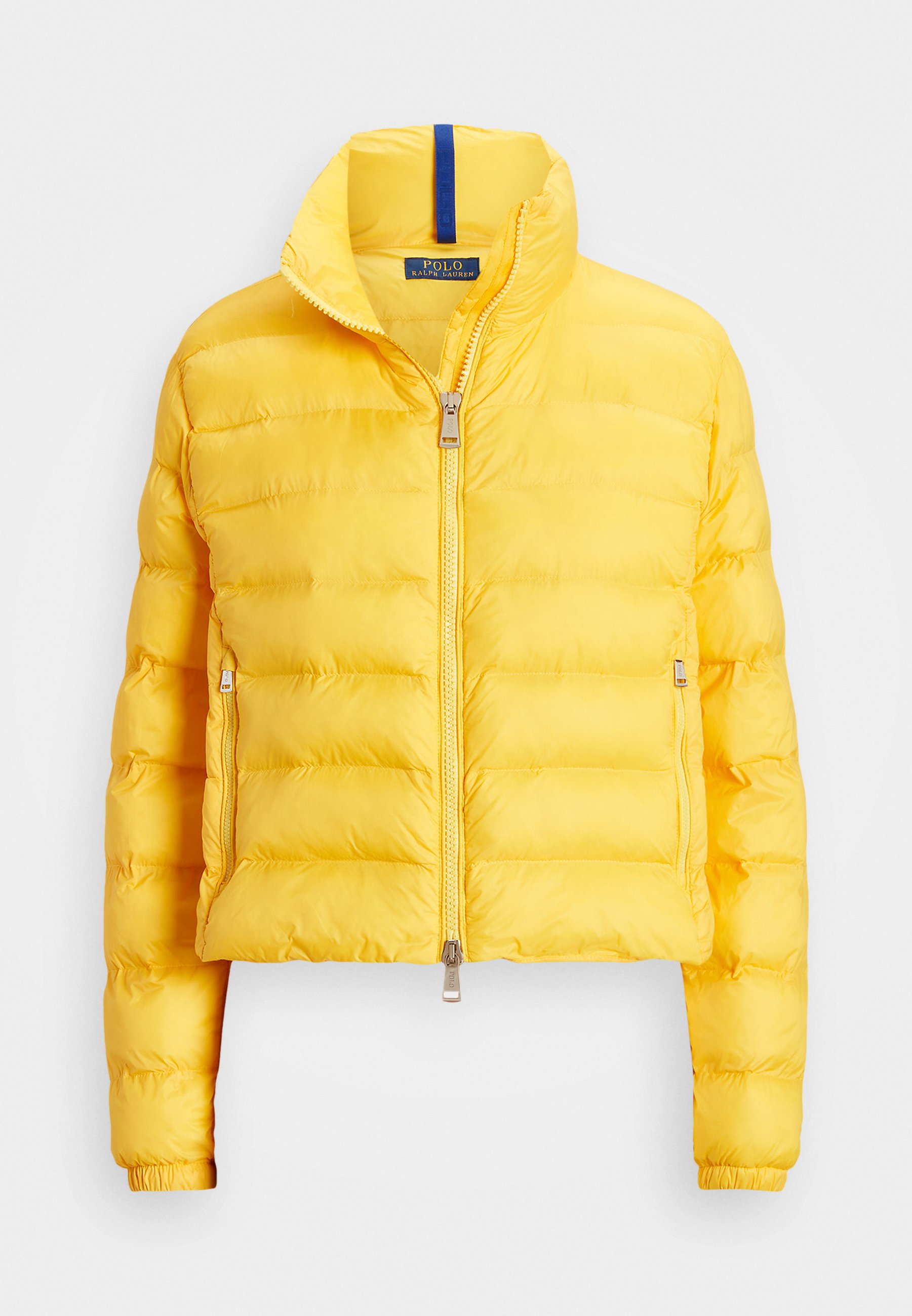 yellow polo bubble jacket