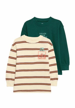2PK TEXTURED - Top s dlouhým rukávem - green mix