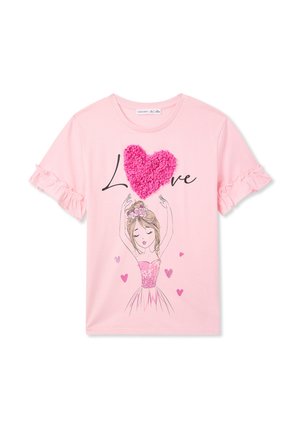 T-shirt con stampa - rosa