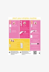 Routine d'ongles étape par étape avec tampons de préparation, lime à polir, couleur UV, lampe LED, couche de finition et instructions pour un dissolvant doux pelable.