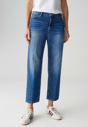 STRAIGHT FIT FIRM FEEL MID RISE - Straight leg jeans - mid lively blue