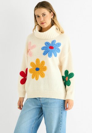 FLORAL - Jumper - white