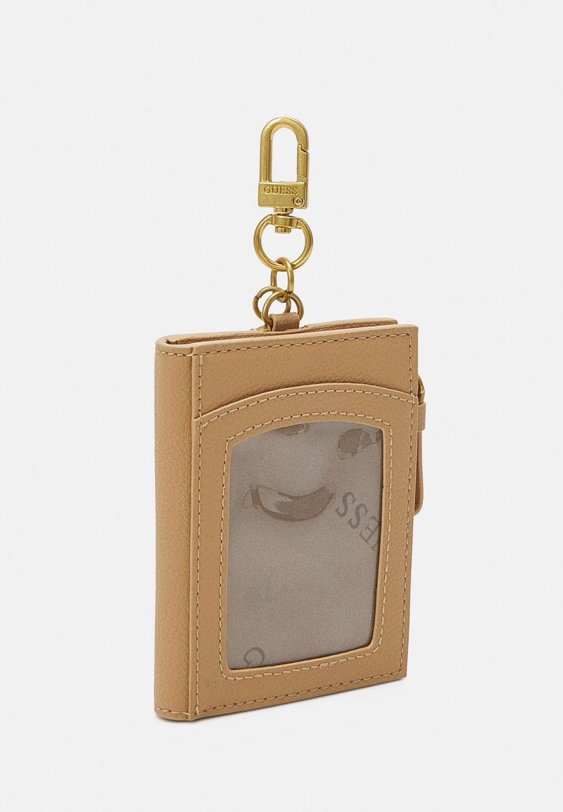 Guess CARD CASE KEYRING Portefeuille sand/marron clair ZALANDO.FR