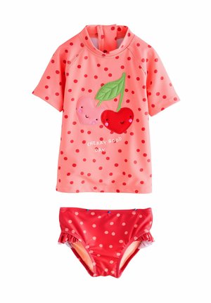 REGULAR FIT - SHORT SLEEVED SET - Bikini - burgundy/red cherry