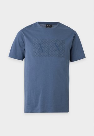 Armani Exchange, SLIM - Print T-shirt - vintage indigo