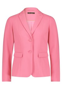 Rosa blazer i slätt tyg, med slagkrage, två knappar och två framfickor. Skräddarsydd passform med långa ärmar.