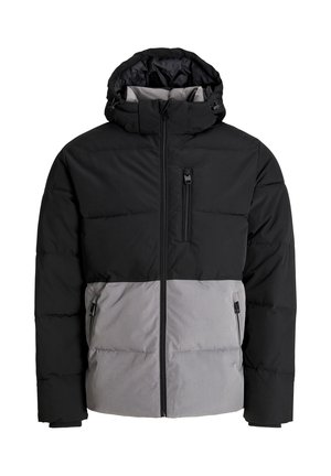 Jack & Jones, JJEOWEN PUFFER SN PLS - Vinterjakker - castlerockdetail:black blocking
