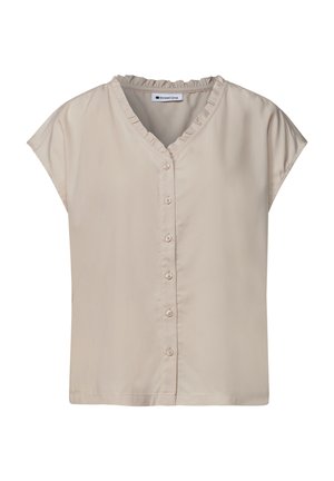 Street One, BLUSENSHIRT MIT V-NECK UND RÜSCHEN - Blouse - light sepia sand