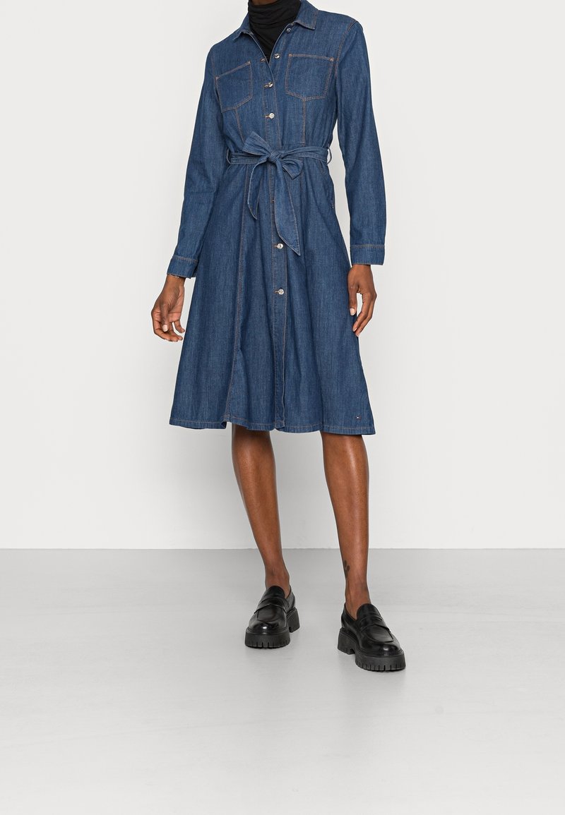tommy hilfiger denim dress Denim Tommy Hilfiger Mini Dress Tommy Hilfiger Jean Mini Dress Size Girls Blue Button Front Collared