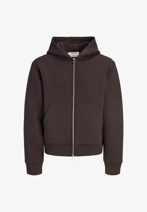 Jack & Jones, HOODIE PLAIN HOODIE - Sweater met rits - chocolate torte
