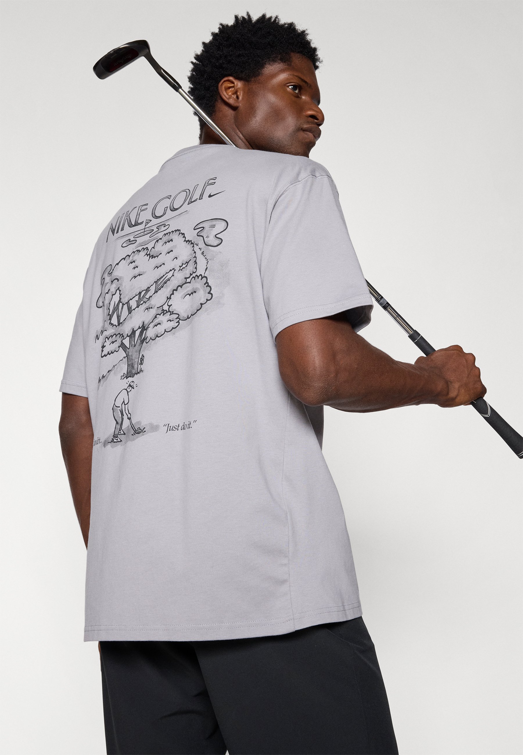 grey nike golf shirt