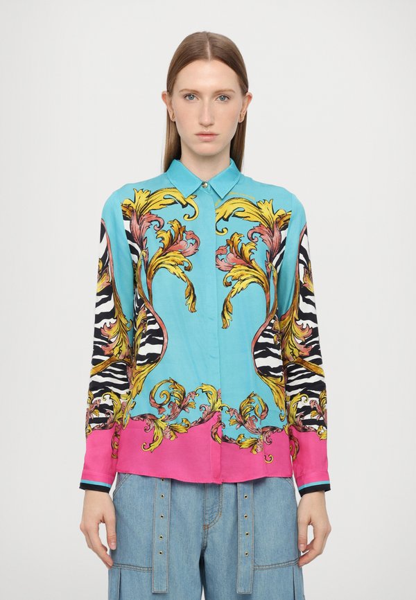 Button-down blouse - blu