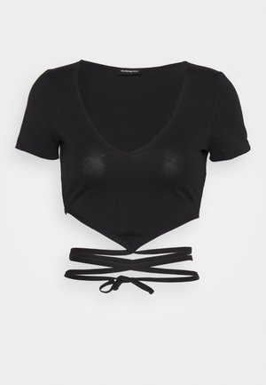 Even&Odd Majica kratkih rukava s printom - black