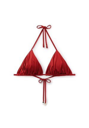 Calzedonia SHINY SATIN - Top de bikini - red