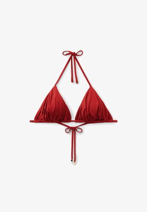 Calzedonia SHINY SATIN - Top de bikini - red