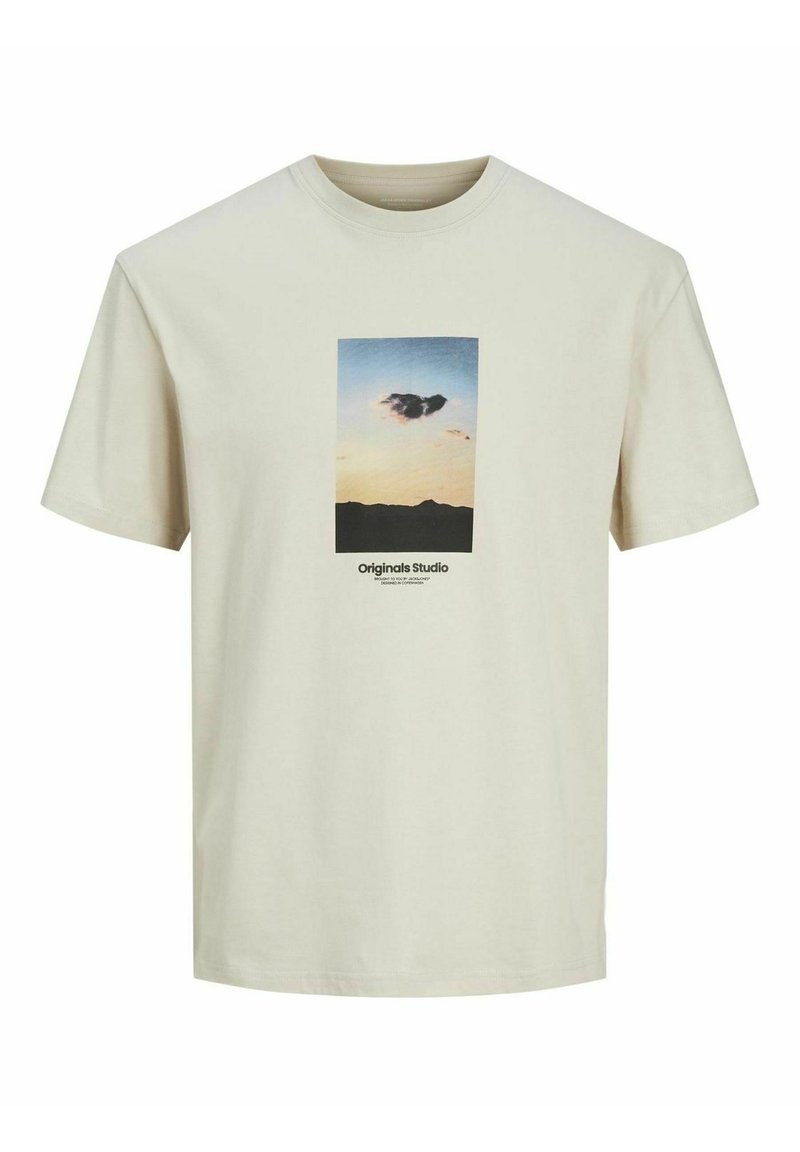 Jack & Jones JORVESTERBRO PICTURE CREW NECK - T-Shirt print - moonbeam