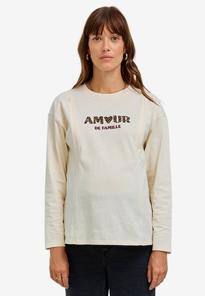 Long sleeved top - wollweiß
