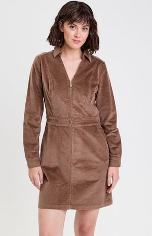 TRAPEZ MIT REISSVERSCHLUSS - Blusenkleid - taupe