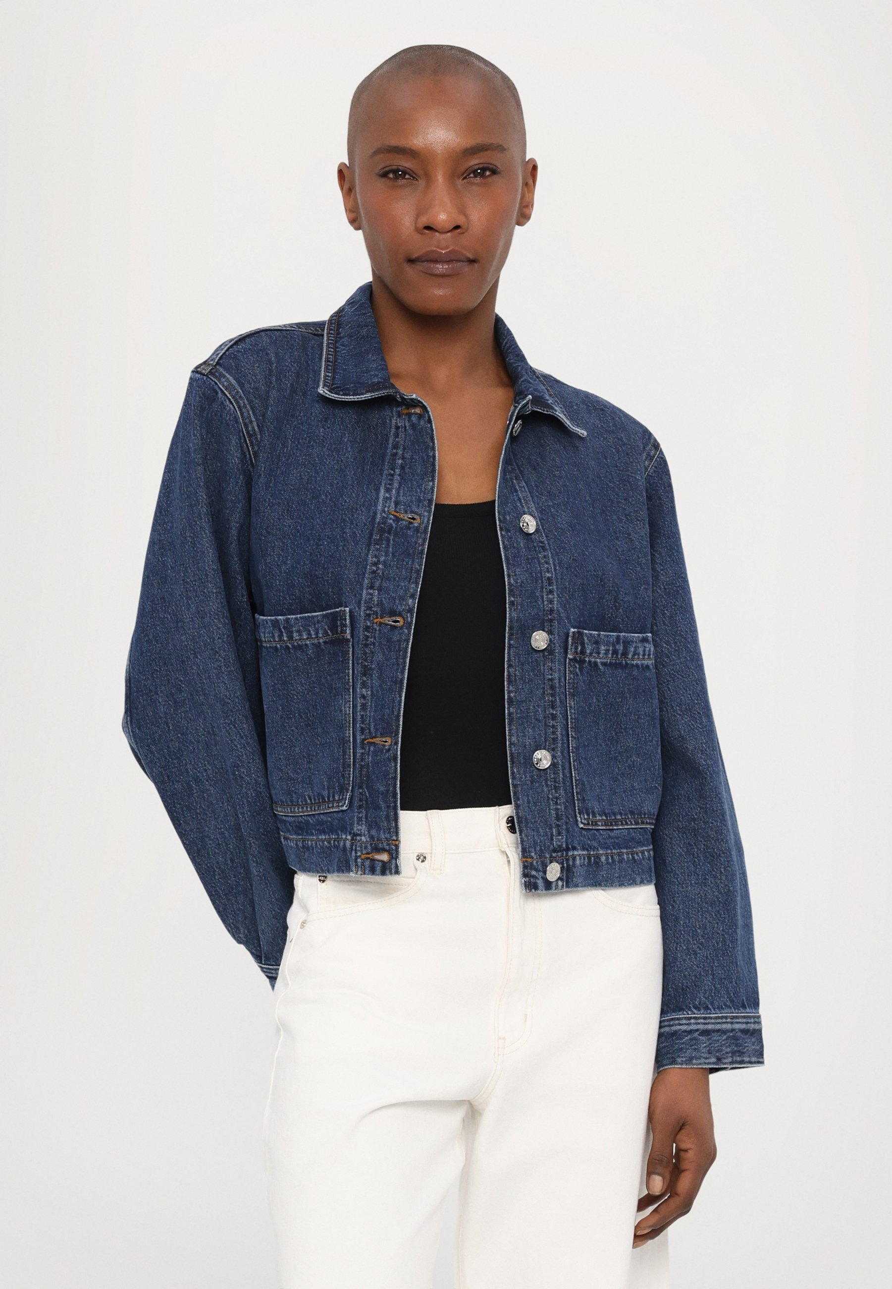 デニム・ジーパン FRAME Woman Jeans White LSBL728 AU NATURAL FRAME THE BUBBLE - Relaxed fit jeans - au natural clean