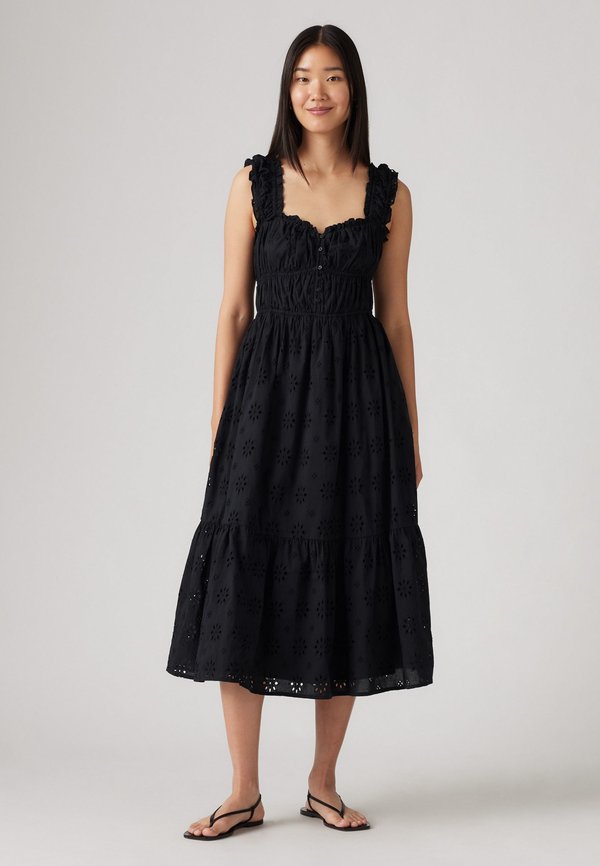 AMAYA TIERED MAXI DRESS - Day dress - anthracite night