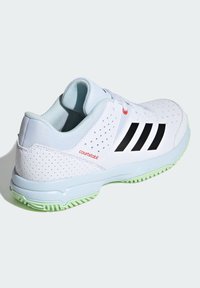 adidas Performance COURT STABIL - Chaussures de volley - cloud white   core black   semi green spark