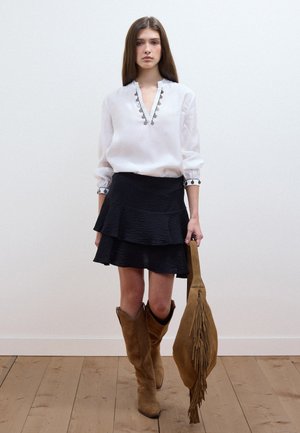 Les Copains, SKIRT - Falda acampanada - black