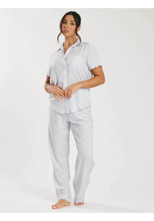 HEART STRIPE SHORT SLEEVE SET - Pyjama set - blue