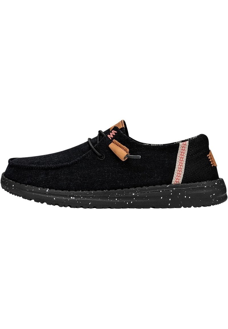 HEYDUDE Wendy Washed - Slip-On Schuhe - Stringate sportive - black