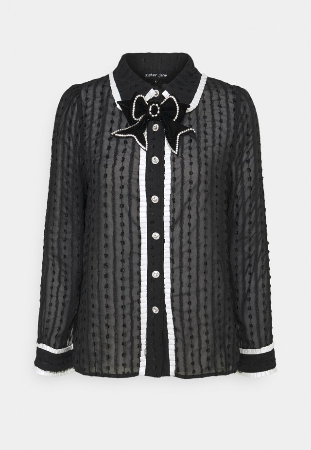 LEA CHARM BOW - Blouse - black