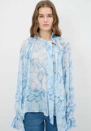Blouse - printed blue