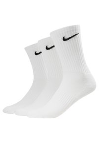 Nike Performance EVERYDAY CUSH CREW 3 PACK - Sports socks - white/black ...