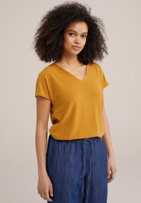 WE Fashion Jednoduché tričko - yellow