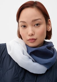 s.Oliver LOOP MIT PLISSEEFALTEN - Écharpe tube - navy