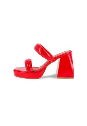 Mules de tacón - rojo