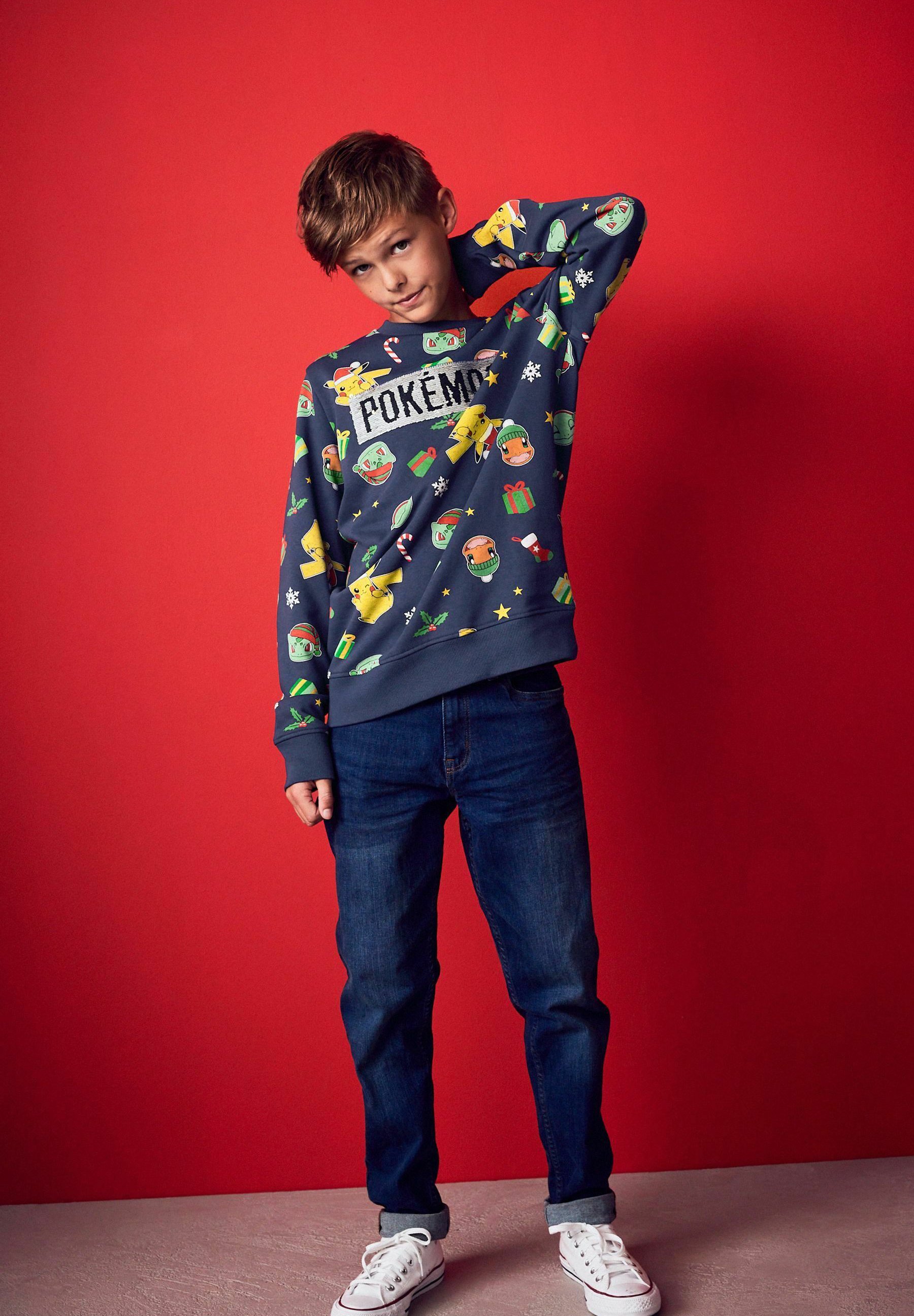 Short de jogging droit coton Pokémon noir garçon | La Halle
