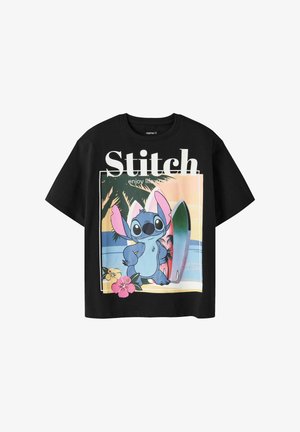 Name it, NKFAFTINA STITCH SS NREG TOP BOX WDI - Print T-shirt - black