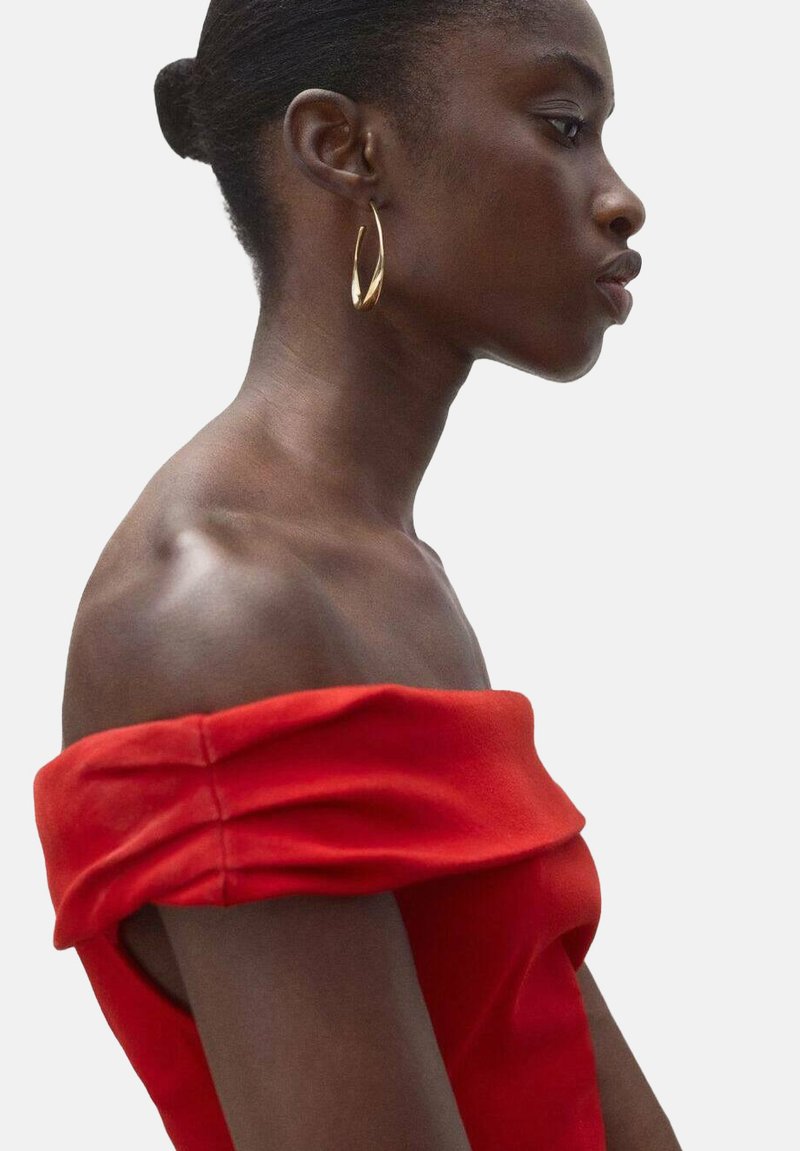 Mango - BUSTIER COURTE - Rochie din jerseu - red, Extindeți