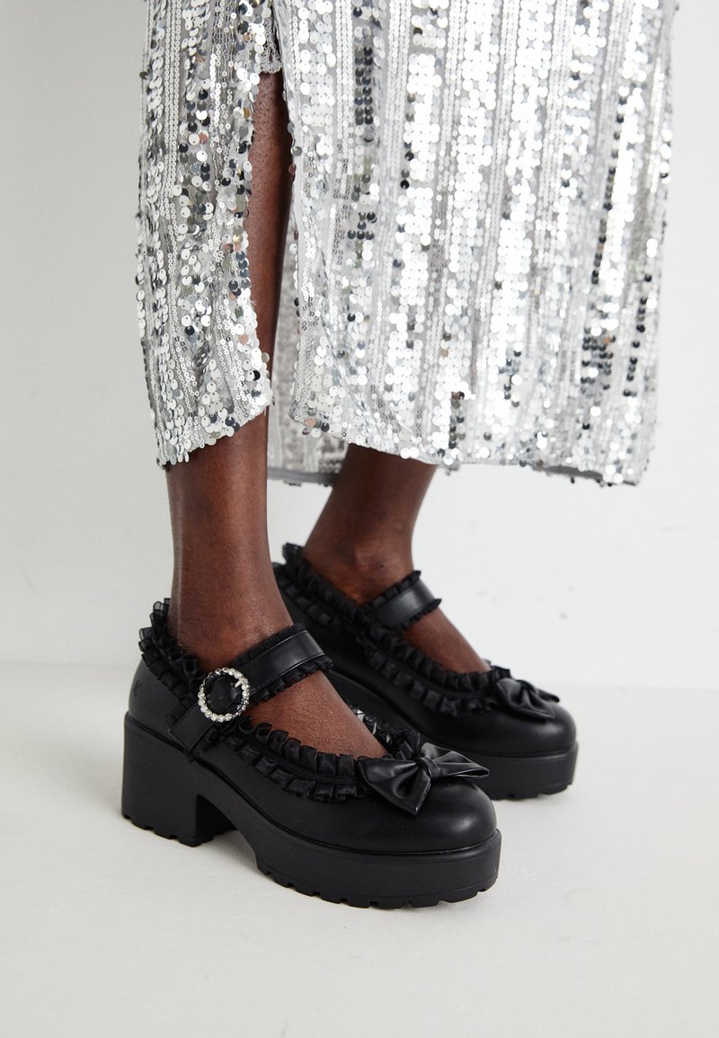 Koi Footwear TIRA RUFFLE MARY JANE DARK DELIGHTS EDITION - Platåsko - black