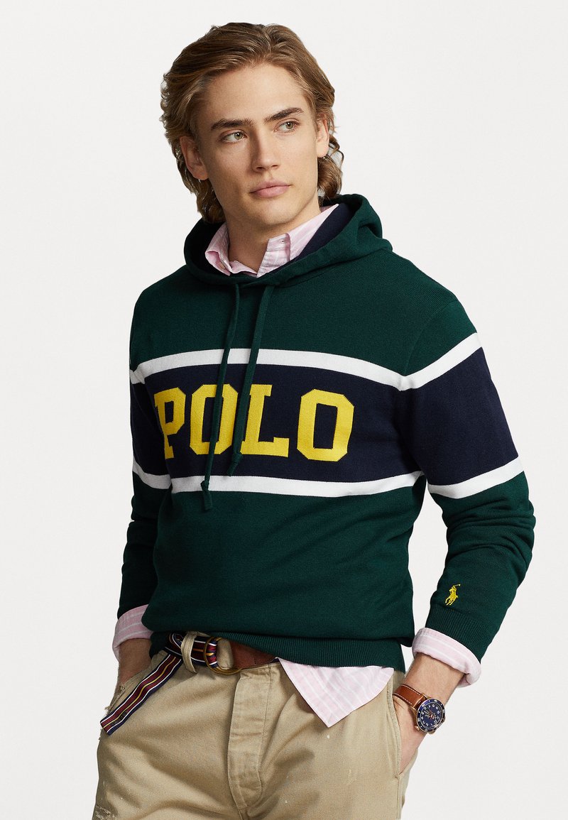 Polo Ralph Lauren LONG SLEEVE - Hoodie - hunt club green combo/green